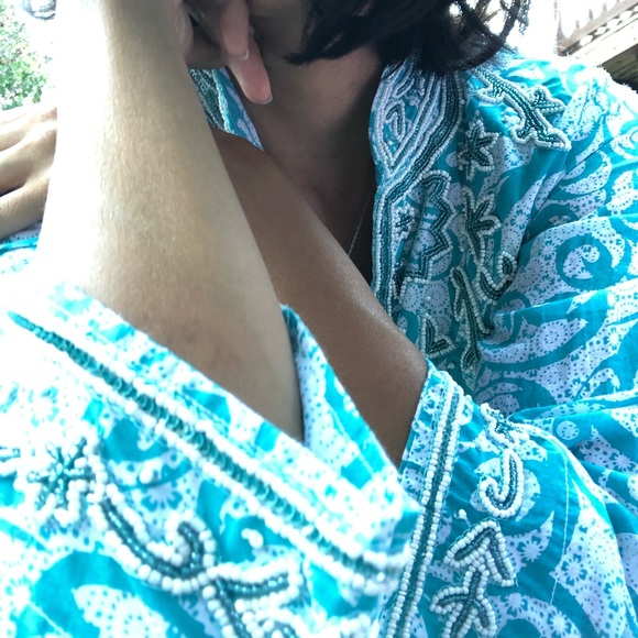 Barbara Gerwit 3/4 embellished sleeve cover up - Picture 6 of 9